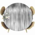 thumbnail image 1 of Grey Round Tablecloth, Fitted Table Cover with Elastic for 45"-54" Round Tables, Modern Abstract Art Ombre Striped Table Cloth Outdoor Indoor Dinning Party Waterproof Tablecloths, 1 of 7