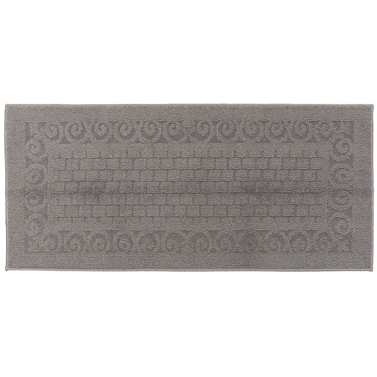Grey Rubber Backed Rug, Washable Long Kitchen Mat for Home Entryway (43
