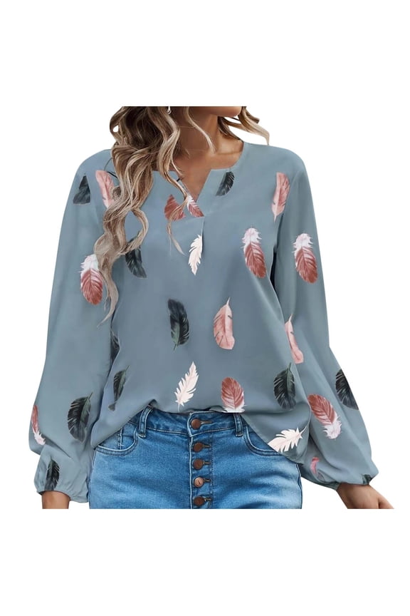 Royal Blue Thin Feather Plain T Shirt for Ladies Fall Summer Long Short Sleeve V Neck Spandex Tops Shirt Womens 2026 Clothing Country Concert Y2K XXL