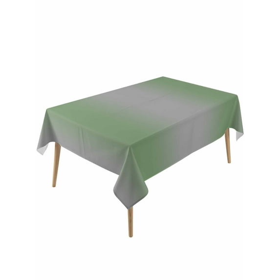Grey Sage Table Cloth 54x108 Inch Rectangle, Green Gradient Modern Ombre Art Waterproof Tablecloth Washable Table Cover for Party Picnic Dinner Decor