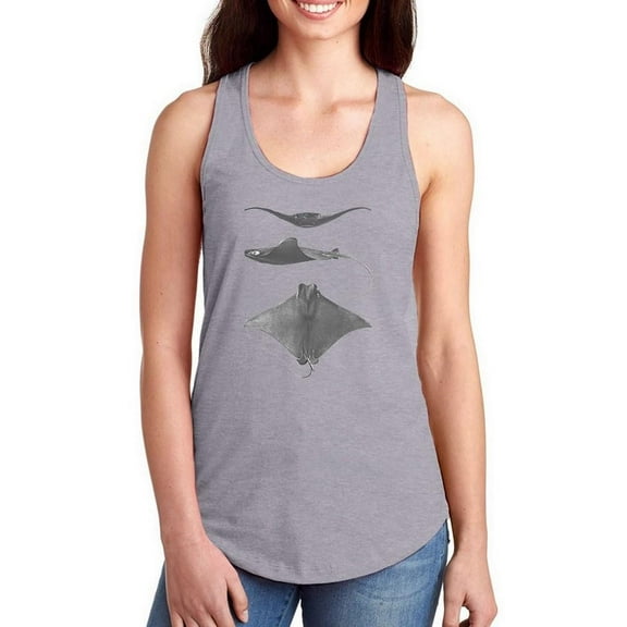 Grey-Scale Stingrays Ii. Racerback Tank Women -Studio W Designs, Female x-Large