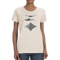thumbnail image 1 of Grey-Scale Stingrays Ii. T-Shirt Women -Studio W Designs, Female Small, 1 of 4