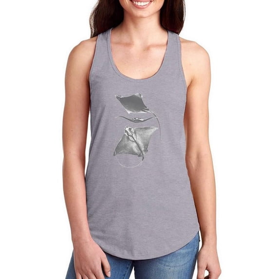 Grey-Scale Stingrays Iii. Racerback Tank Women -Studio W Designs, Female Medium