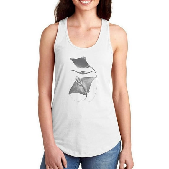Grey-Scale Stingrays Iii. Racerback Tank Women -Studio W Designs, Female Medium