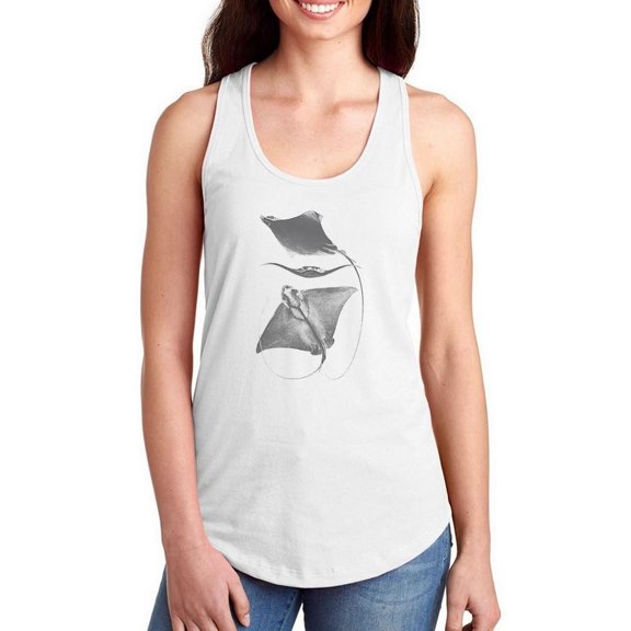 Grey-Scale Stingrays Iii. Racerback Tank Women -Studio W Designs, Female x-Large