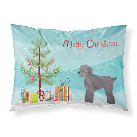 Grey Schnoodle Christmas Tree Fabric Standard Pillowcase