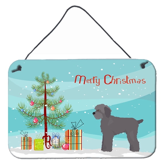 Grey Schnoodle Christmas Tree Wall or Door Hanging Prints