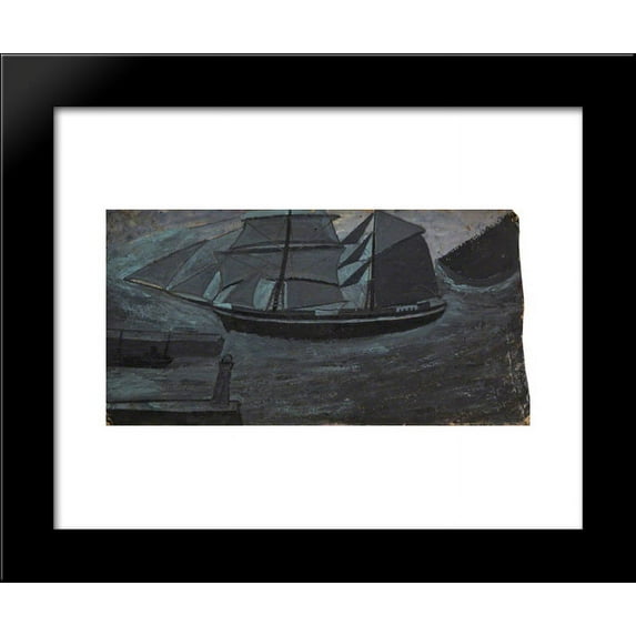 Grey Schooner 20x24 Framed Art Print by Alfred Wallis