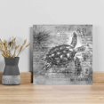 thumbnail image 1 of Grey Sea Turtle Wall Art Painting on Canvas, Coastal Nautical Summer Beach Vintage Canvas Art Home Prints Wall Art Framed Modern Artwork for Living Room Bedroom Wall Decor 12x12in, 1 of 9