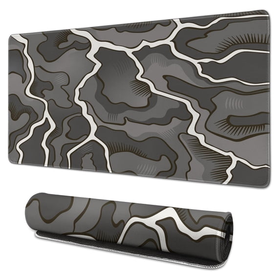 Grey Sea mouse Padswaterproof,rubber+multispandexwashable MousematDesk Pad for Office Home Game 31.5x15.7inches