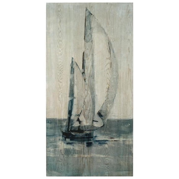 Grey Seas II Fine Giclee Printed Directly on Hand Finished Ash Wood Wall Art