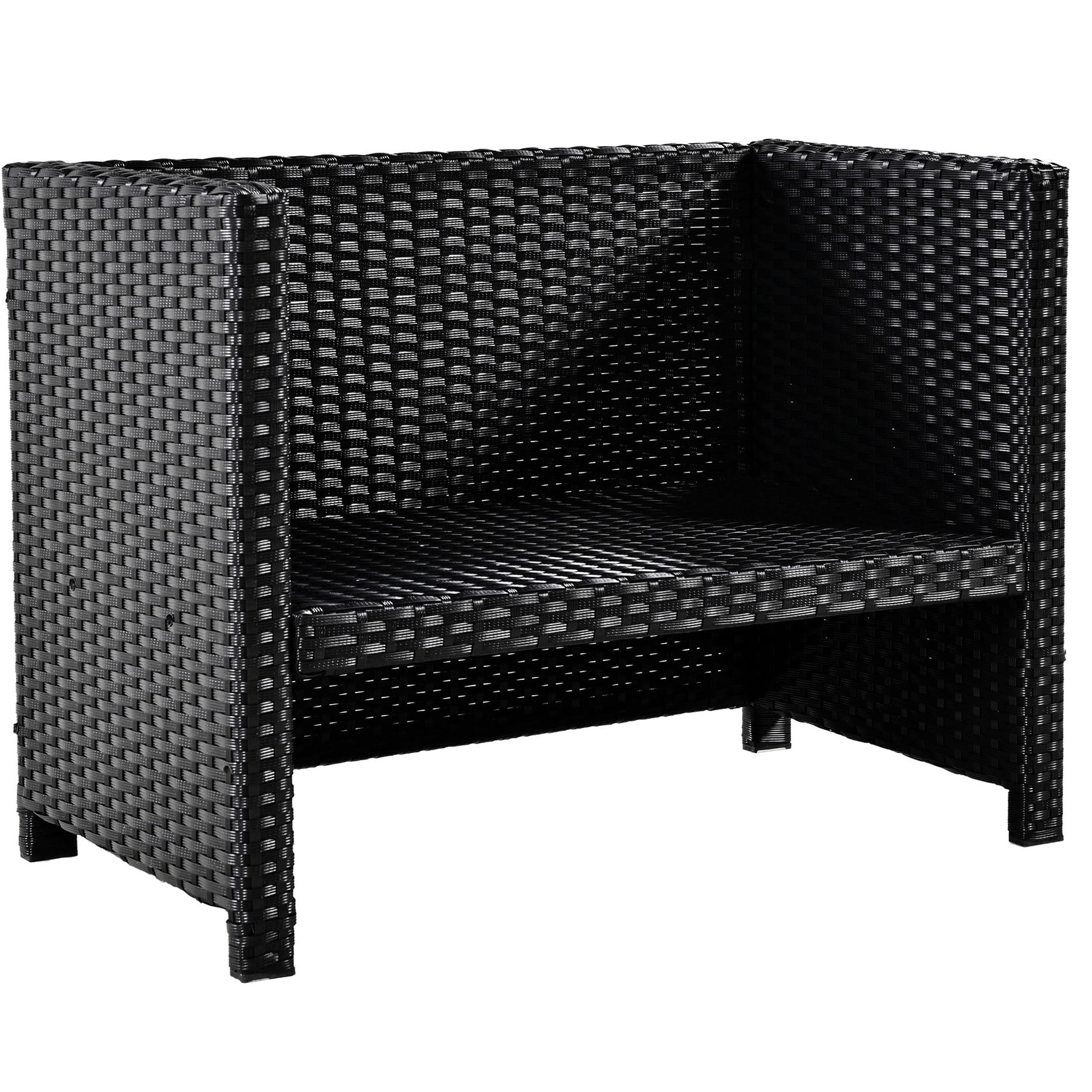 Grey Sectional Spa Sofa | Versatile for Portable Spa | Rattan and Steel ...