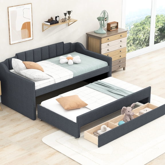 Grey - Serve as both sofa and sleeping unit - In guest areas - Easy - to - assemble design