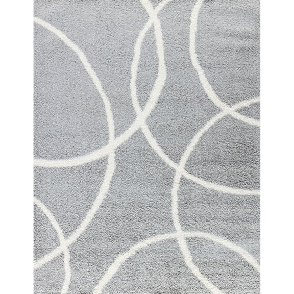Grey Shag Rug - Timeless Patterns & Stainproof - Hallway Decor - Visual Masterpiece