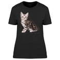 thumbnail image 1 of Grey Shorthair Cat, Sits T-Shirt Women -Image by Shutterstock, Female XX-Large, 1 of 2