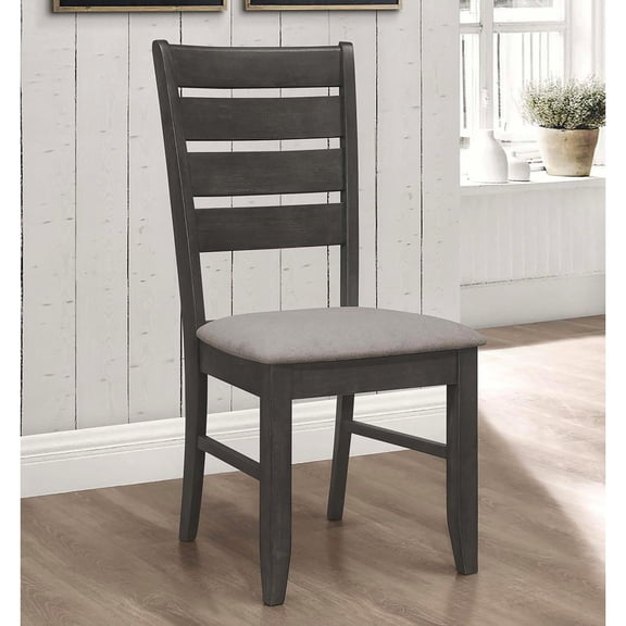 Grey Side Chair Set for Dining Room / Cozy Seating for Casual Meals