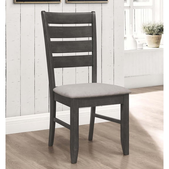 Grey Side Chairs with Asian Hardwood / Bring Cool Aesthetic to Dining