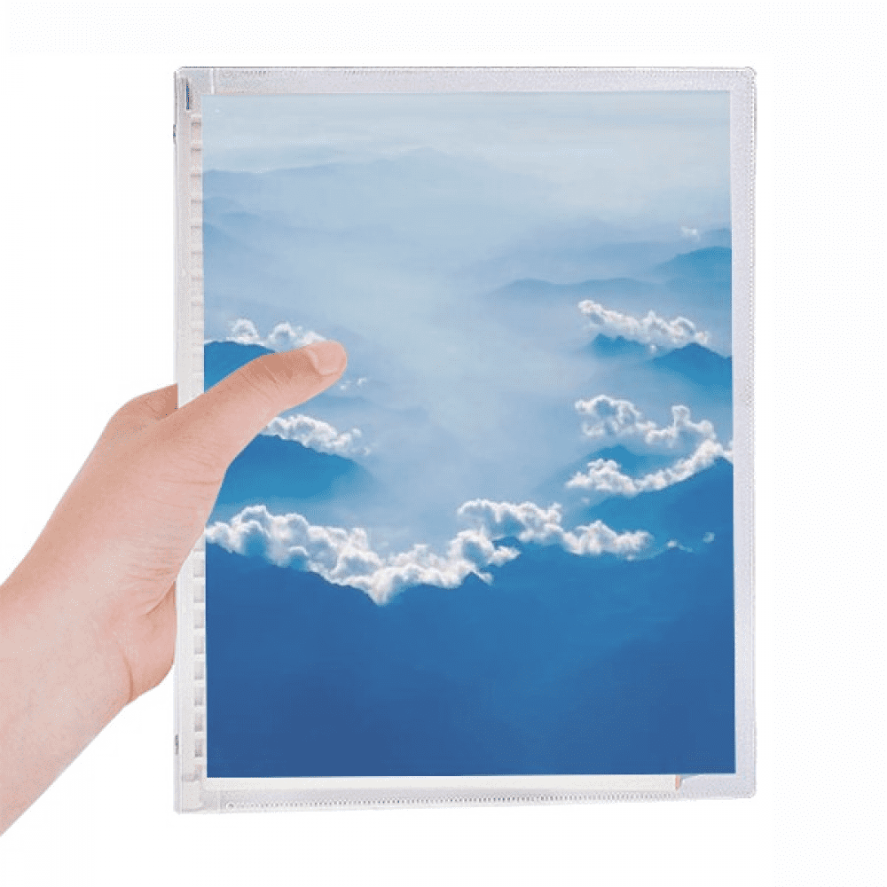 Grey Sky Fog White Clouds Notebook Loose Diary Refillable Journal Stationery