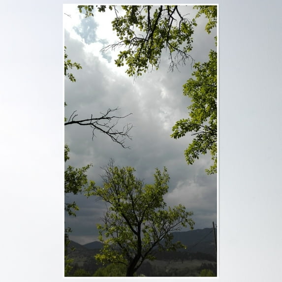 Grey Sky Poster Wall Art, Modern Wall Decor, 12x18 UNFRAMED