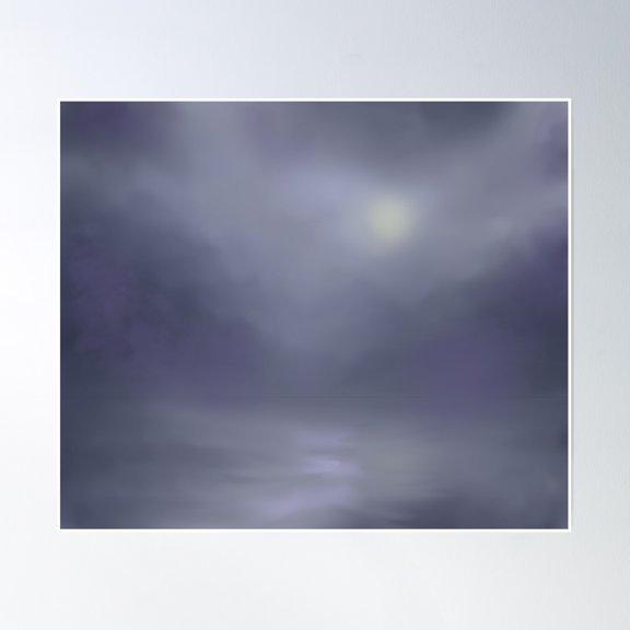 Grey Sky Poster Wall Art, Modern Wall Decor, 24x36 UNFRAMED