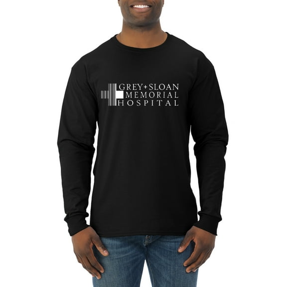 Grey Sloan Grey's Anatomy Pop Male Long Sleeve Shirt, Black, 2XL