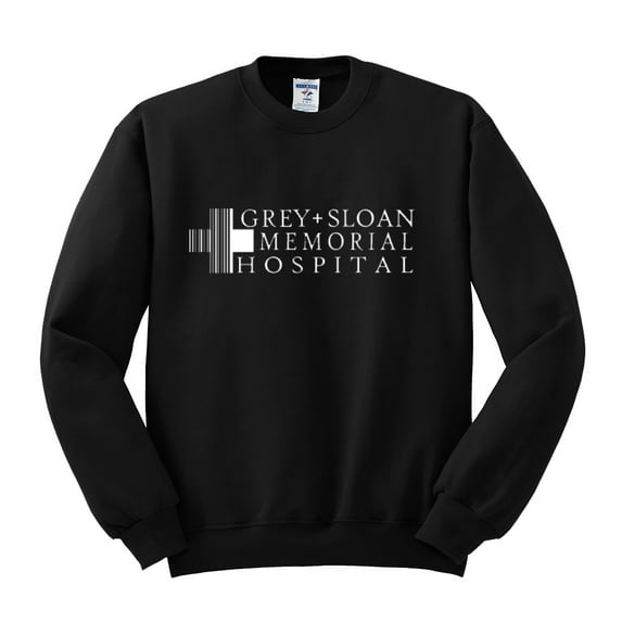 Grey Sloan Grey's Anatomy Pop Unisex Crewneck Graphic Sweatshirt, Black, Small