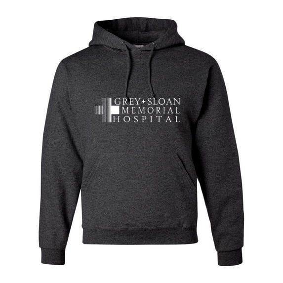 Grey Sloan Grey's Anatomy Pop Unisex Graphic Hoodie Sweatshirt, Heather Black, 3XL