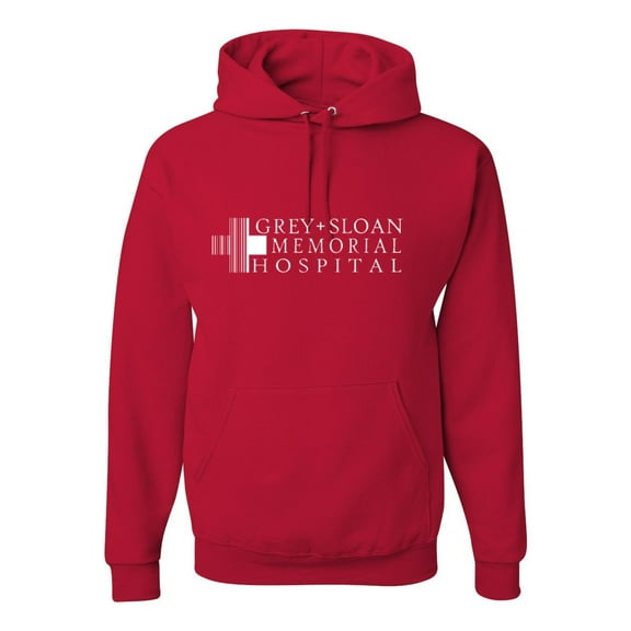 Grey Sloan Grey's Anatomy Pop Unisex Graphic Hoodie Sweatshirt, Red, 2XL