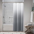 thumbnail image 1 of Grey Small Stall Shower Curtain 36 inch Wide Bathroom Shower Stall Curtain Set Grey White Shower Curtain Geometric Grey and White Shower Curtain Narrow Half Gray Bath Curtain 36x72 inches, 1 of 6