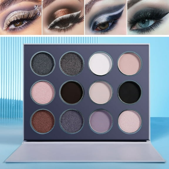 Grey Smokey Nude Eyeshadow Palette Highly Pigmented Makeup Palete,DE'LANCI Professional Dark Natural Eyes Shadow Pallte,Goth Natural Eyeshadow Makeup Palettes