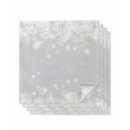 thumbnail image 1 of Grey Snowflake Christmas Cloth Napkins Set of 4 Reusable Dinner Napkins, Winter Xmas Snowflake Farmhouse Cocktail Napkin Washable Table Napkins for Wedding/Holiday Party/Baby Shower 20"x20", 1 of 7