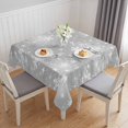 thumbnail image 1 of Grey Snowflake Christmas Table Cloth Waterproof Tablecloths, Winter Xmas Snowflake Gray Modern Art Tablecloth Dining Table Cover for Kitchen Party Tabletop Outdoor, Square Tablecloth 54x54 Inch, 1 of 9