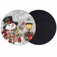 thumbnail image 1 of Grey Snowman Christmas Coasters Set of 2, Absorbent Coasters for Drinks, Xmas Snowflake Botanical Coaster for Desk Coffee Table Protection, Home Decor House Warming Gifts 4", 1 of 8
