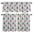 thumbnail image 1 of Grey Snowman Christmas Kitchen Curtains Sets for Windows 24 Inch Length, Green Xmas Tree Snowflake Rod Pocket Window Treatments Tier Curtains and Valances Set for Bedroom/Bathroom, 1 of 8