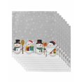 thumbnail image 1 of Grey Snowman Cloth Napkins Set of 8 Reusable Dinner Napkins, Christmas Winter Snowflake Xmas Tree Cocktail Napkin Washable Table Napkins for Wedding/Holiday Party/Baby Shower 20"x20", 1 of 7
