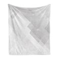 thumbnail image 1 of Grey Soft Flannel Fleece Throw Blanket, Abstract Soft Tones Featured Perspective Stripes Reflection Rays Artisan Artwork Print, Cozy Plush for Indoor and Outdoor Use, 70" x 90", Cloud, by Ambesonne, 1 of 6