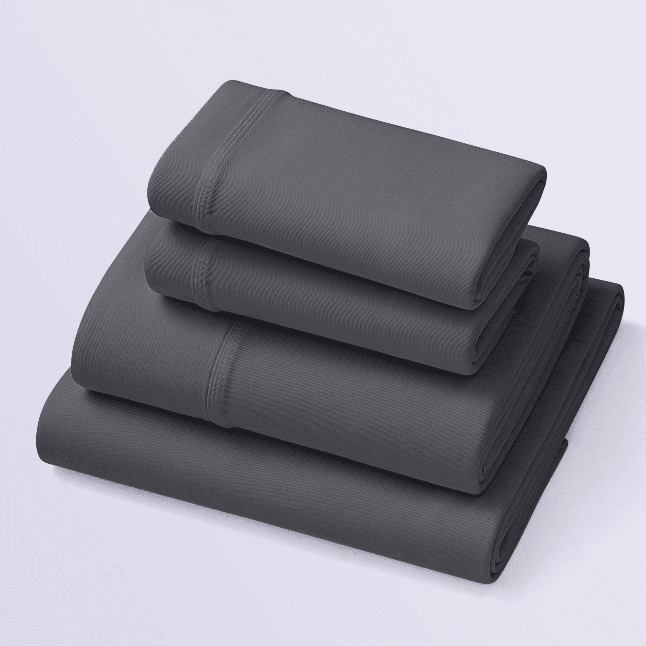 Grey SoftStretch Sheets, Split King, Purple Mattress Sheets, Bamboo