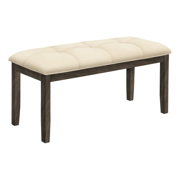 Grey Solid Wood Bench / Quick to Set Up in Dining or Living Areas