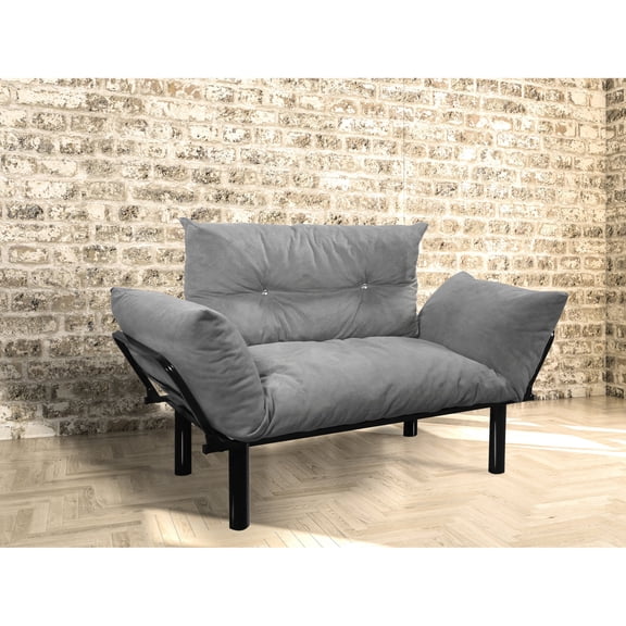 Grey & Space - efficient Loveseat - Perfect for Small Bedrooms with No - tool Assembly