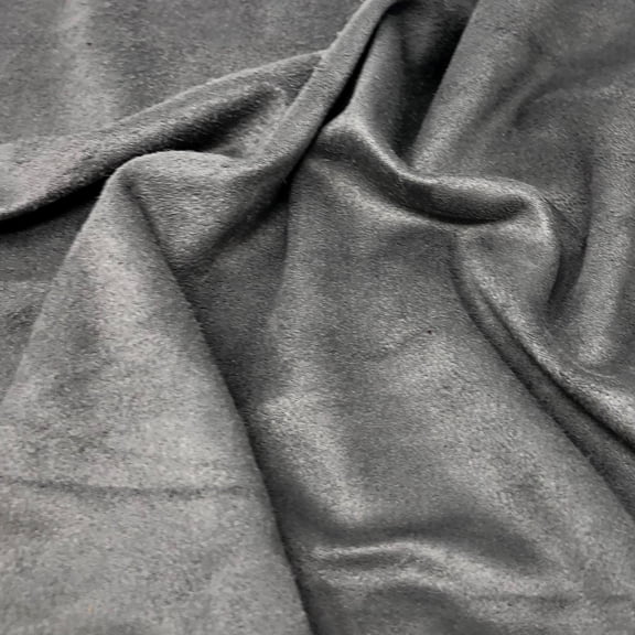 Grey Spandex Double-Sided Suede