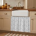thumbnail image 1 of Grey Spring Floral Cabinet Curtains 28"W x 35"L, Elegant Watercolor Summer Botanical Under Sink Skirt for Bathroom Vanity Kitchen Self Adhesive, Dust-Proof Privacy Curtain for Closet Shelves, 1 of 9