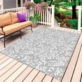 thumbnail image 1 of Grey Spring Floral Outdoor Rug 4x6 Ft, Non Slip Washable Area Rug, Farmhouse Flowers Elegant Pastoral Patio Rugs Carpet Runner, Large Floor Mat for Indoor/Outdoor Deck Porch Camping, 1 of 8
