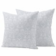thumbnail image 1 of Grey Spring Floral Outdoor Waterproof Pillow Covers, Modern Abstract Art Farmhouse Decorative Square Throw Pillowcase Sofa Cushion Sham for Patio/Couch/Chair, 20"x20" 2 Pack, 1 of 8
