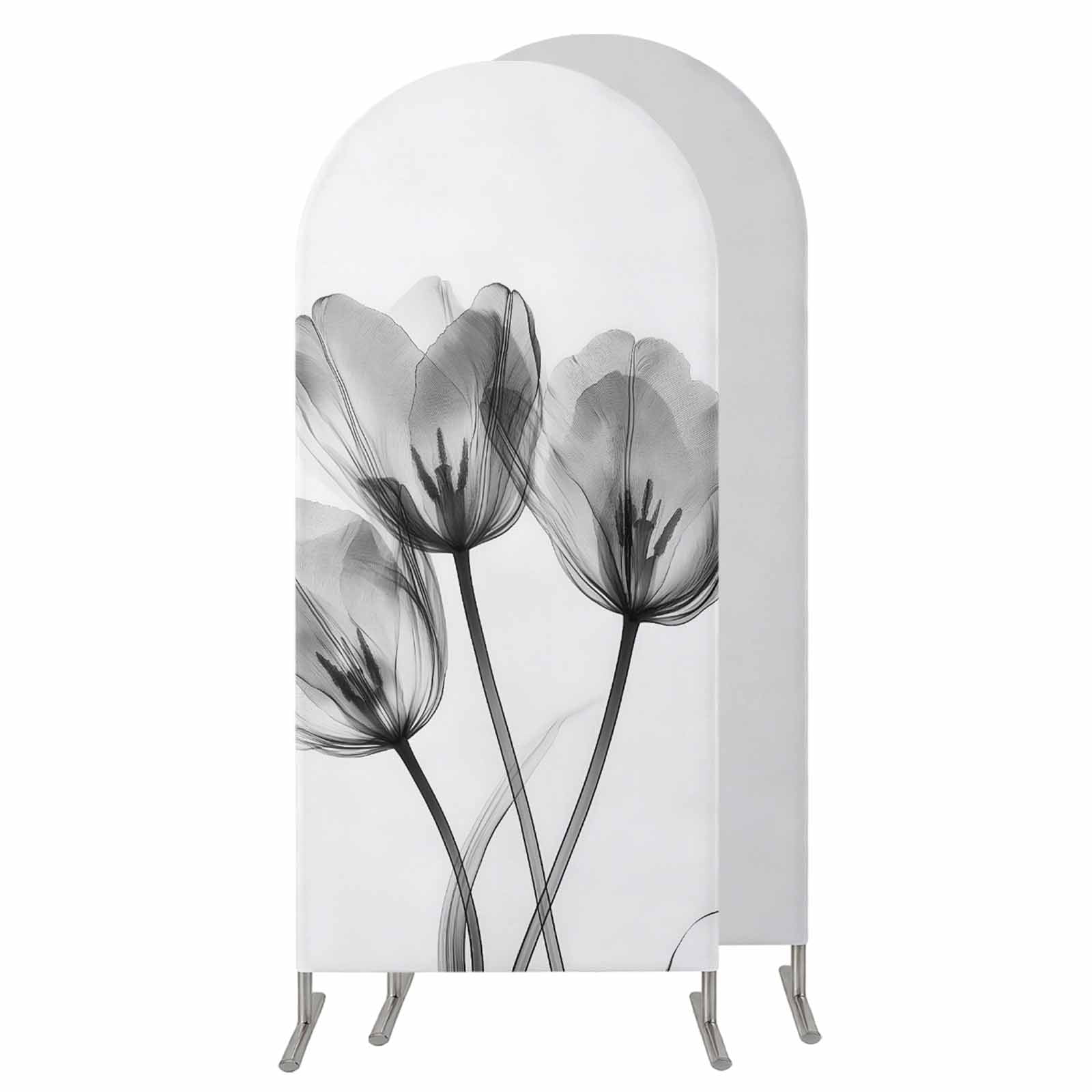 Grey Spring Grey Spring Tulip Floral Wedding Arch Cover,Stretchy Spandex Arch ...