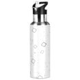 thumbnail image 1 of Grey Square Pattern 1000ml Double Walled Stainless Steel LeakProof Sports Bottle Thermo 8h Portable, 1 of 9