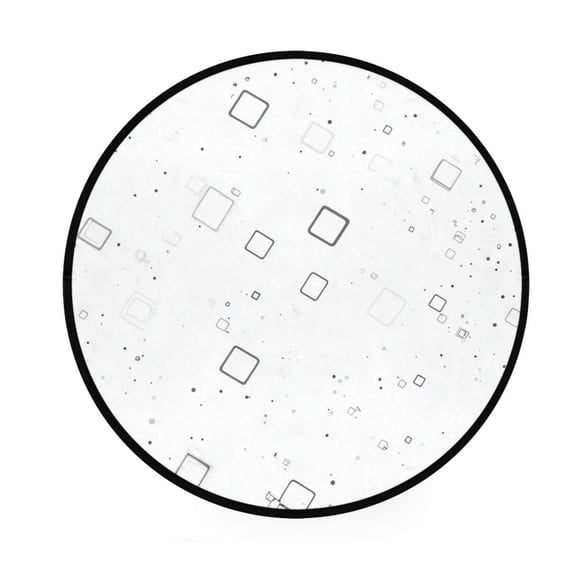 Grey Square Pattern Memory Foam Bath Mat 36" Absorbent Rug with Non Slip Base and 4 Bonus Pads