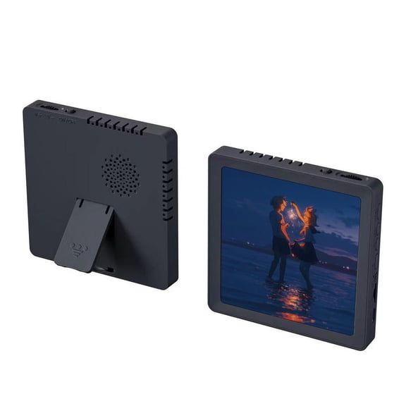 Photo Frame Bluetooth Wireless Speaker, 100x100x13mm, Magnetic Back, TF Card Support, Voice Memo Recording, Customizable Photo Display, Home Office Decor