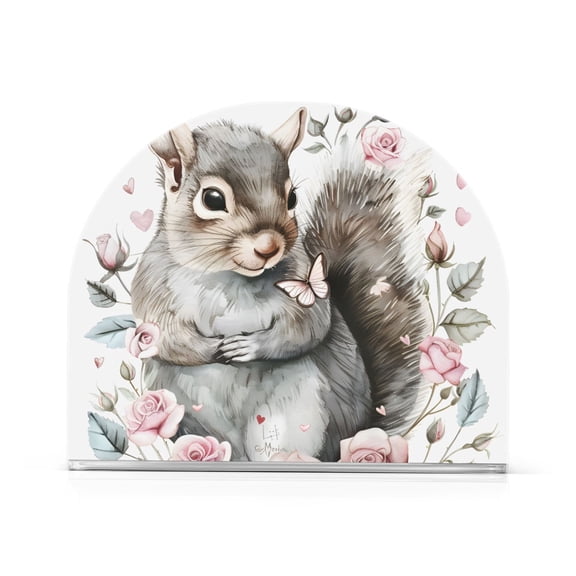 Grey Squirrel Napkin Holders for Tables Napkin Stand Paper Holder Organizer Tabletop Tissue Box Dispenser