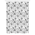 thumbnail image 1 of Grey Stall Shower Curtain, Modern Graphic of Flowers and Branches with Simple Pure Patterns Boho Artistic Print, Fabric Bathroom Set with Hooks, 54W X 78L Inches, Gray White, by Ambesonne, 1 of 1