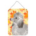 thumbnail image 1 of Grey Standard Poodle Fall Wall or Door Hanging Prints, 1 of 2